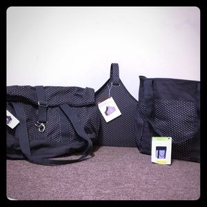 Brand three piece set by Thirty one bags and bin!